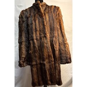 Brown Fur Long Coat - Women's Winter Jacket
